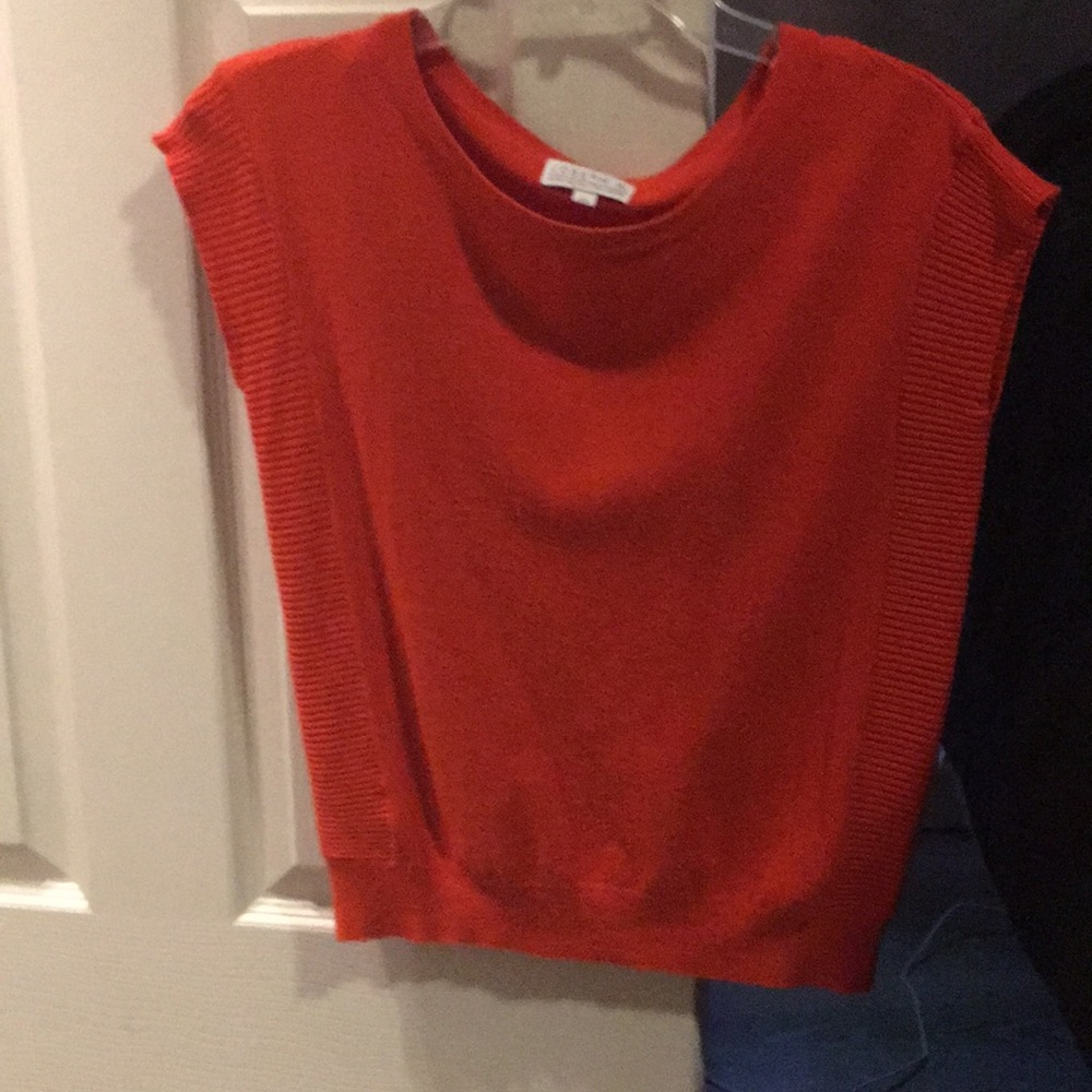 Blouse burnt orange sweater